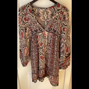 Joie tunic - medium size - 100% silk and sheer, very generous fit.